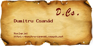 Dumitru Csanád névjegykártya