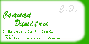 csanad dumitru business card